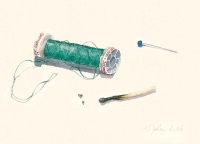 Aus den Miniaturen: Gterkatz, 2004, Aquarell und Graphit auf Hadern